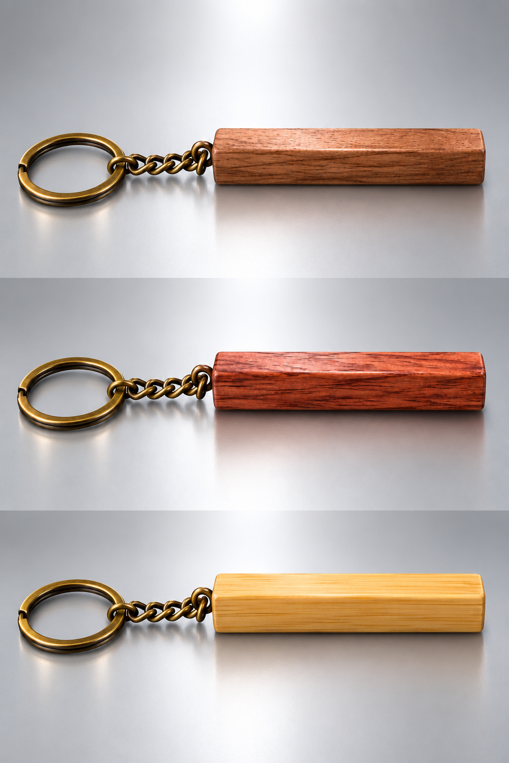 Personalisierter Holz-Schlüsselanhänger mit Lasergravur