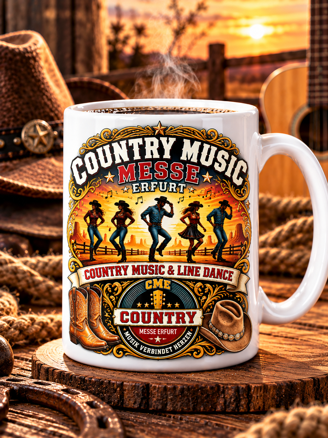 Country Music & Line Dance Tasse